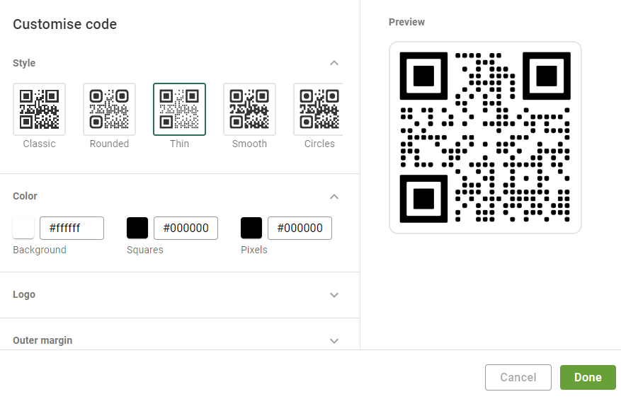 Customise your QR Code